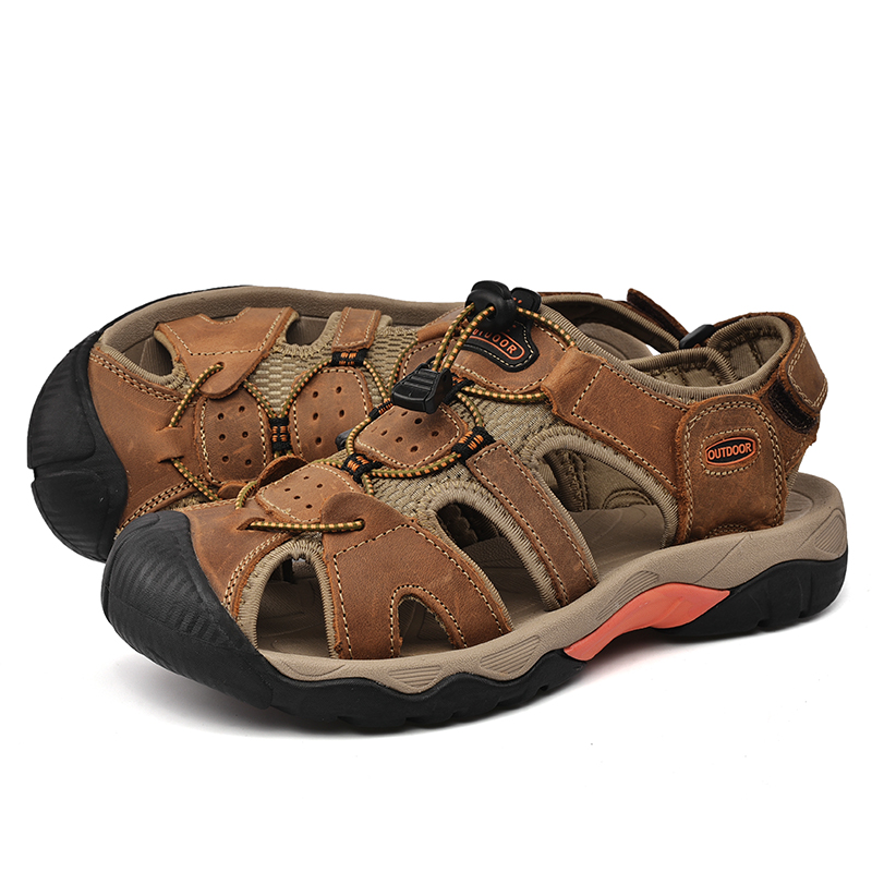 Men's Summer Sandals Closed Toe Sports Hiking Sandal Outdoors Non Slip Water Beach Shoes for Men Slippers