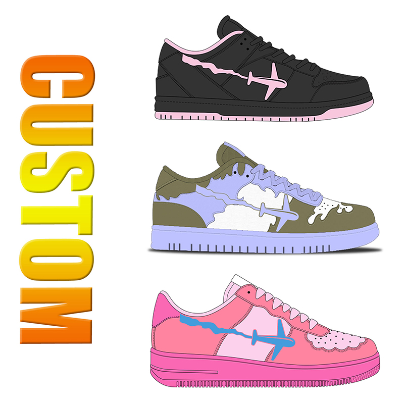 Custom Brand Sneakers High Quality Genuine Leather Customized High Top Mens Basketball Skate Board Shoes