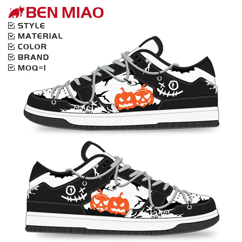 Custom shoes manufacturers low custom sneakers for private labels Halloween with own design branding walking shoe