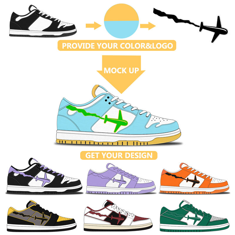 High Quality Custom-Made Leather Sneakers Flat Running Basketball Style Sports Shoes PU Insole Waterproof Feature Styled